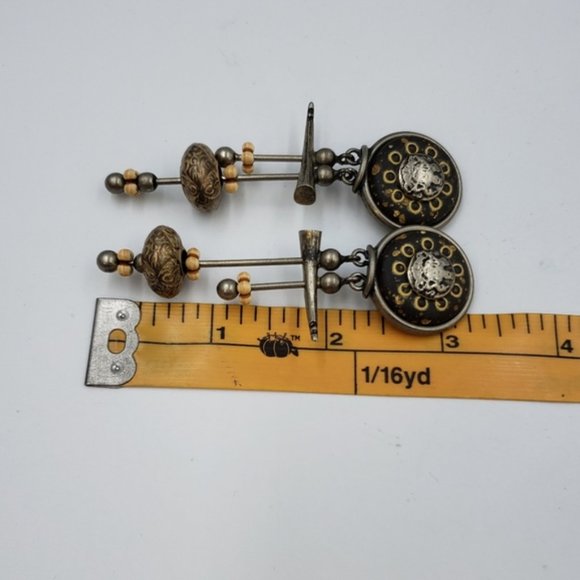 Asian inspired Steampunk Goth Clip On Earrings - Picture 8 of 9